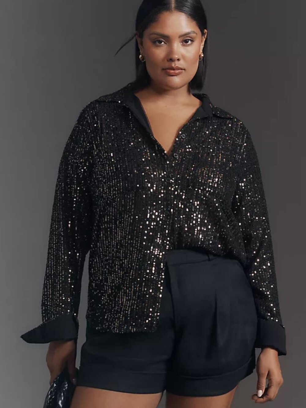 Anthropologie The Remie Sequin Buttondown Size 1X